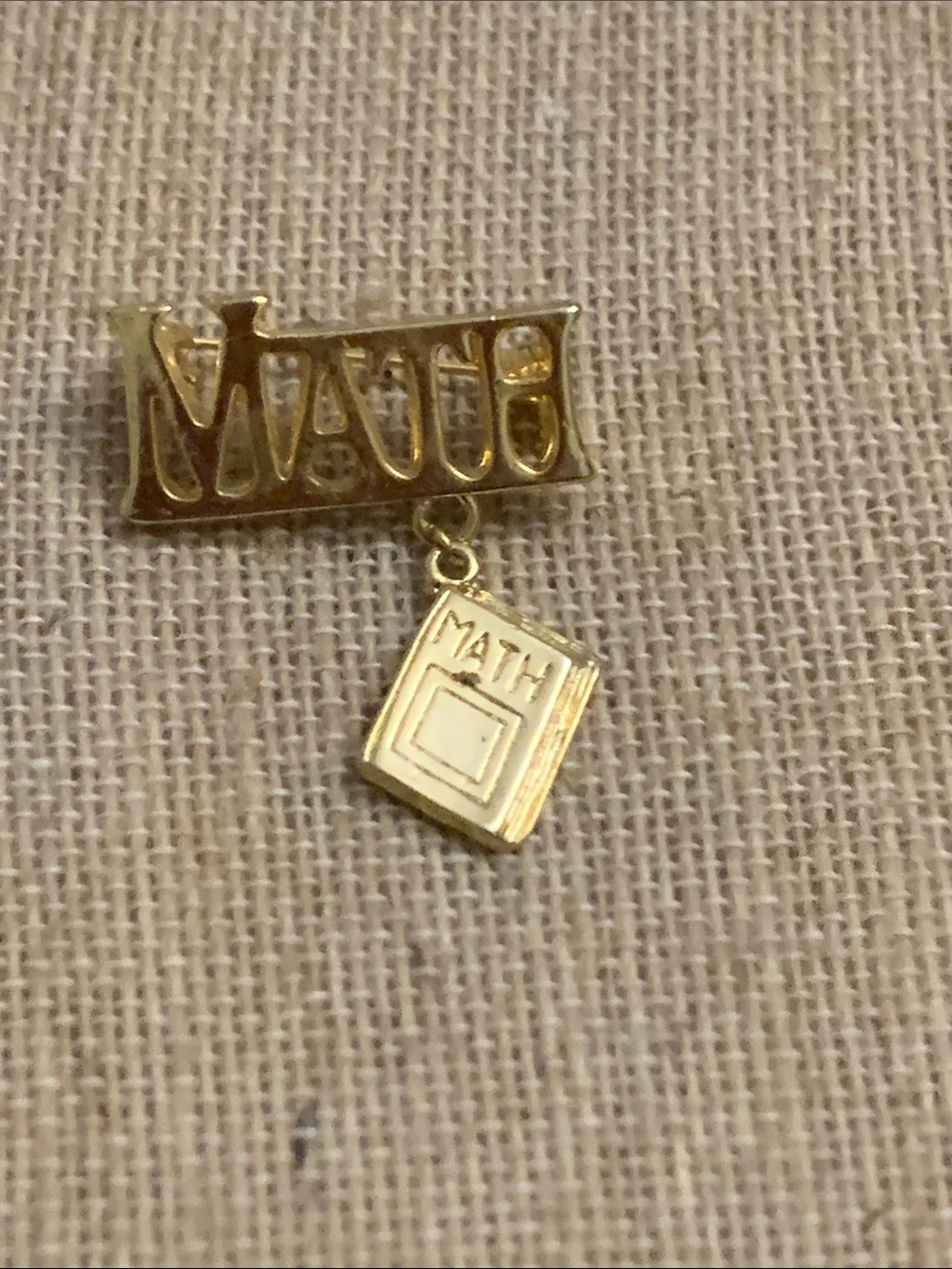 Gold Math Teacher Pendant Necklace - Math Charm